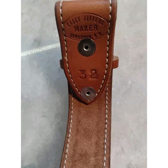 Boy Scouts Jamboree '05 West Reg Nation Buckle Casey Jeffers Tooled Leather Belt - Picture 6 of 7